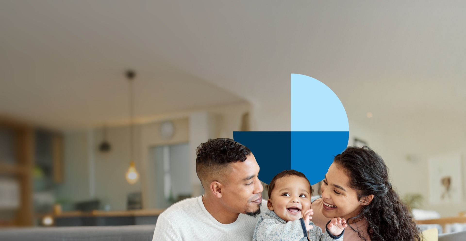 A family relaxing together at home